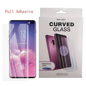 Скрийн протектор от закалено стъкло 3D Full screen с течно UV лепило и лампа в комплекта за Samsung Galaxy S10 G973 прозрачен